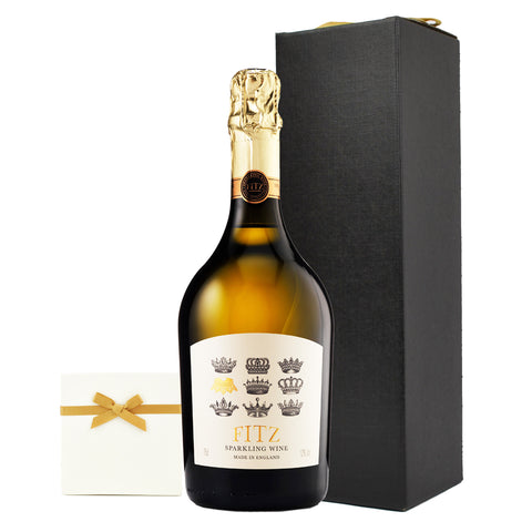Fitz English Sparkling Wine Gift Boxed with Chocolate Truffles
