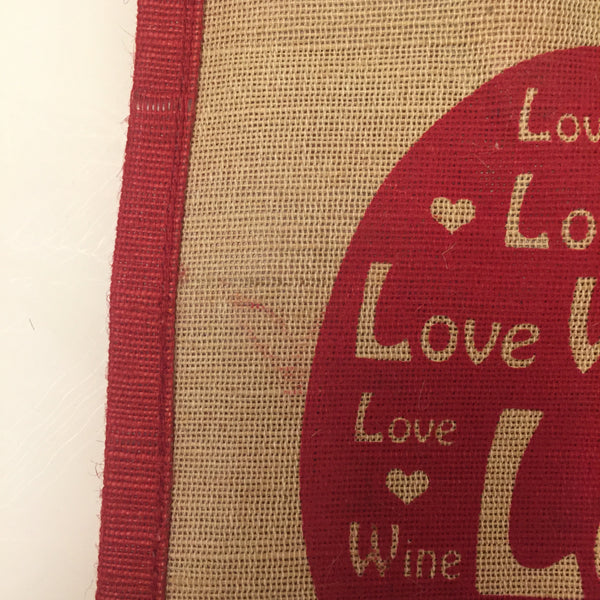 Imperfect Love Wine Bag with smudges