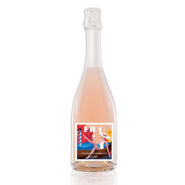 Canella Lido Rosé Prosecco DOC Brut, a Pink Style with Lower Sugar 