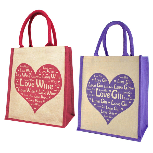 Imperfect Love Wine/Gin Shopping Bag / 6 Bottle Carrier with a Removable Divider