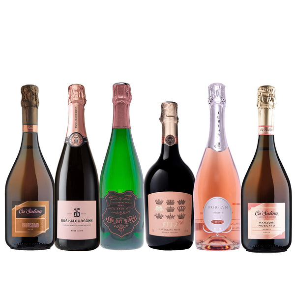 Pink Fizz Discovery Box - A mixed case of 6 x Sparkling Rosé Wines from Italy and England