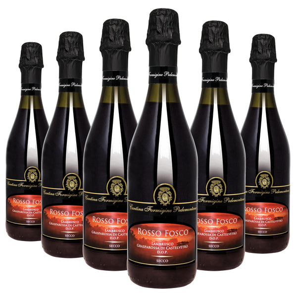 Rosso Fosco Lambrusco Grasparossa Sparkling Red Wine Secco Dry