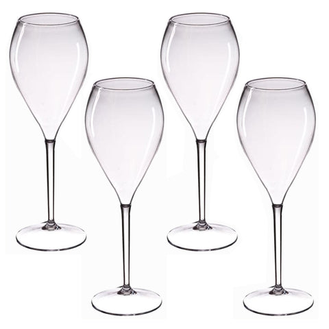 Prosecco and Sparkling Wine Tritan Polycarbonate reusable glasses - set of 4