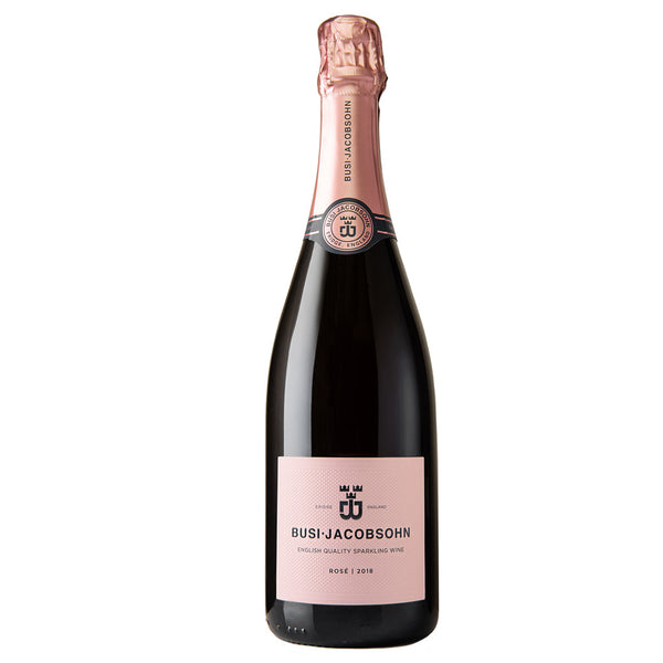 Busi Jacobsohn Rosé English Sparkling Wine and Riedel Champagne Wine Glasses Gift Set