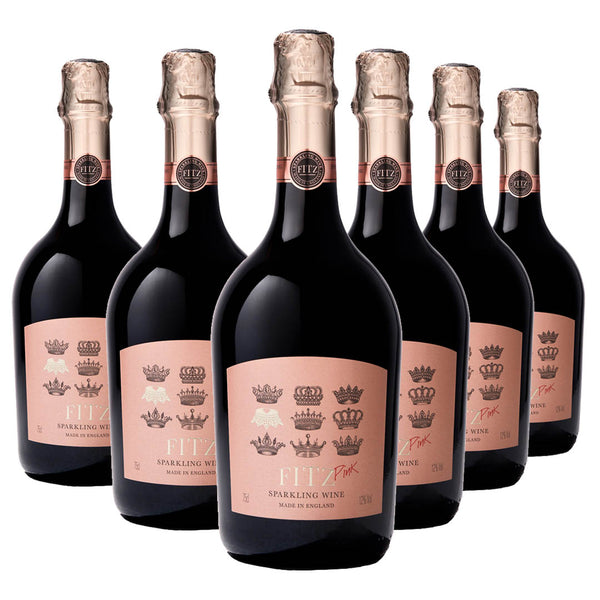 A Case of 6 bottles of Fitz Pink English Sparkling Wine Brut 