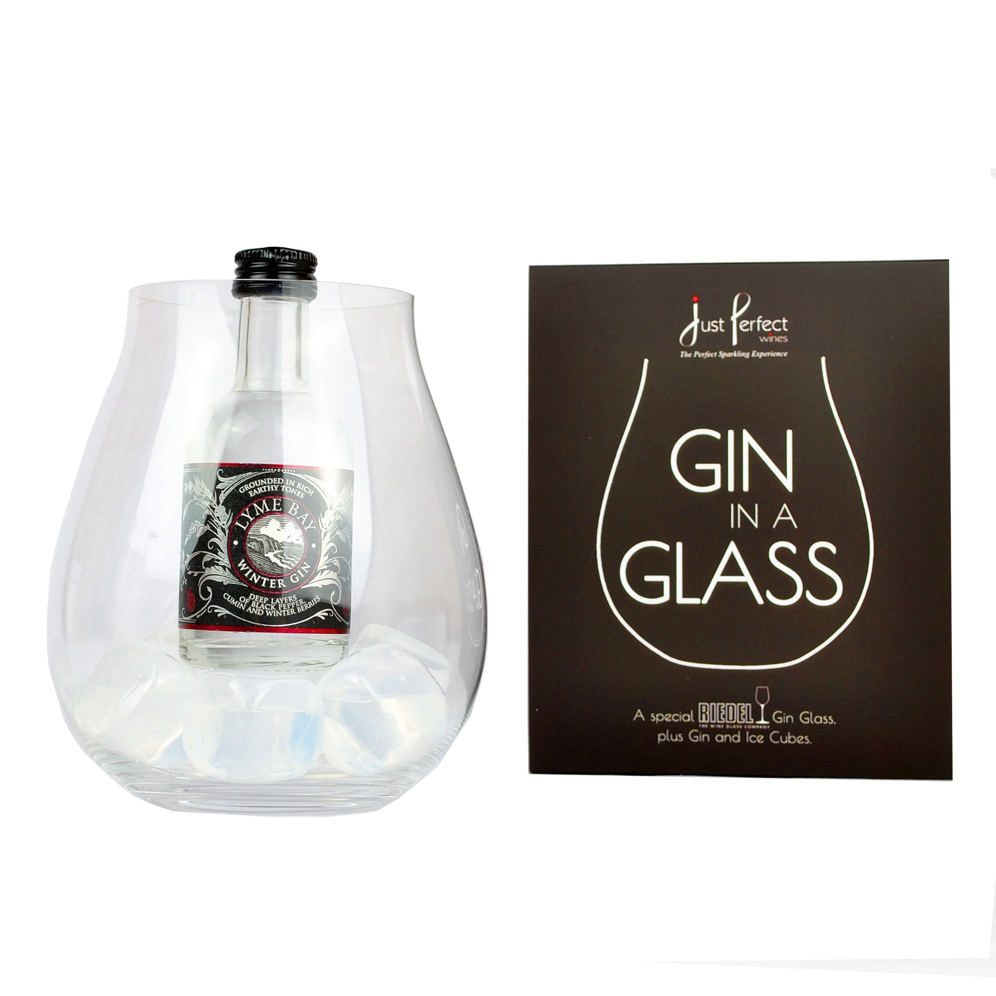 GIN IN A GLASS gift set with a Riedel Gin Glass and Lyme Bay Winter Gin 