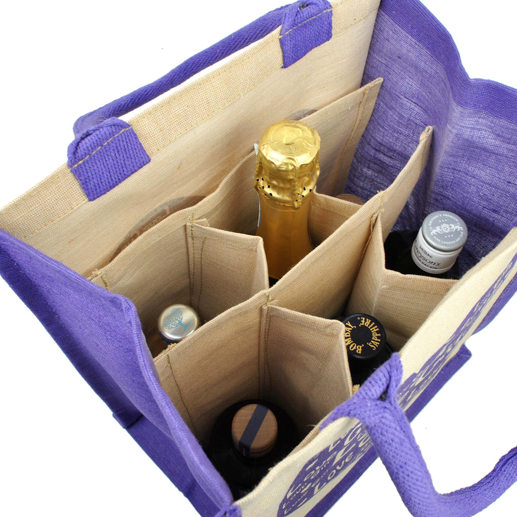 Jute Wine Bottle Carrier Bag