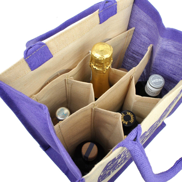 Imperfect Love Wine/Gin Shopping Bag / 6 Bottle Carrier with a Removable Divider