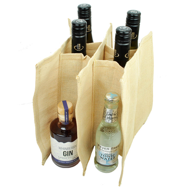 Love Gin Shopping Bag / 6 Bottle Carrier with a Removable Divider
